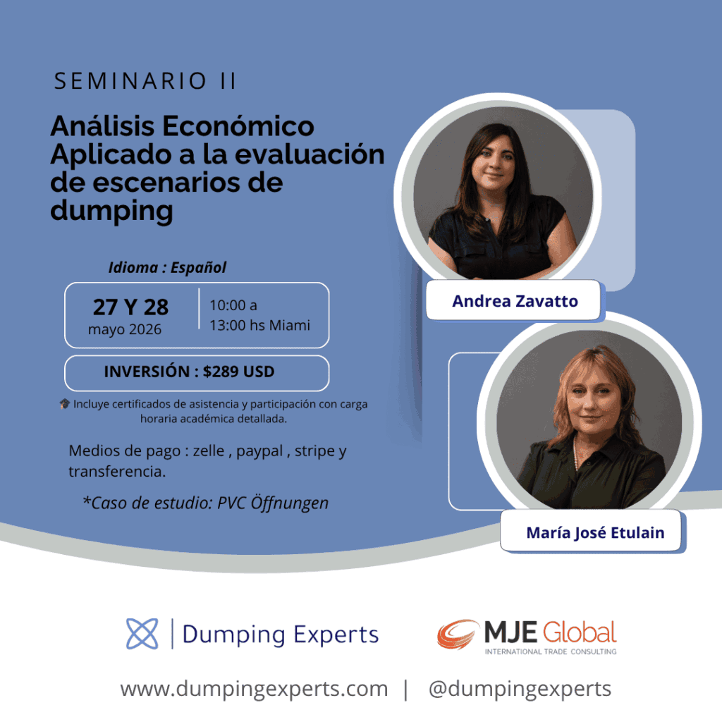 Flyer seminario II Imagen promocional del Seminario II de Dumping Experts, que anuncia la