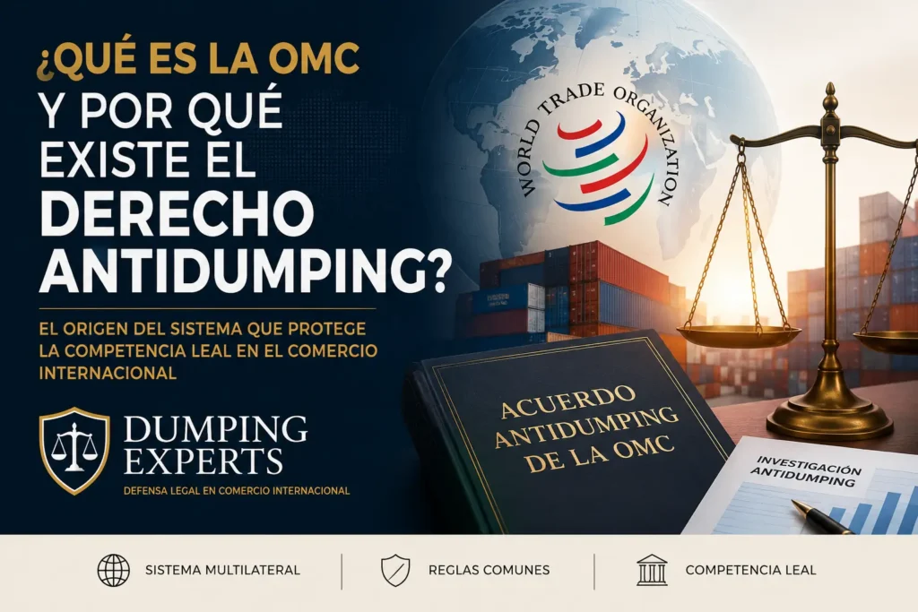 Qué es la OMC y por qué existe el derecho antidumping según el sistema multilateral de comercio